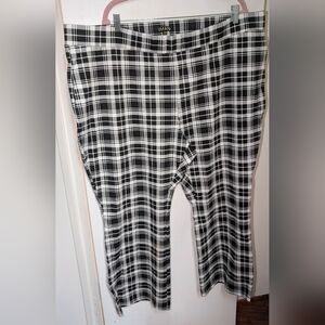 IMAN Monochrome Checkered Trousers 3XP NWOT
